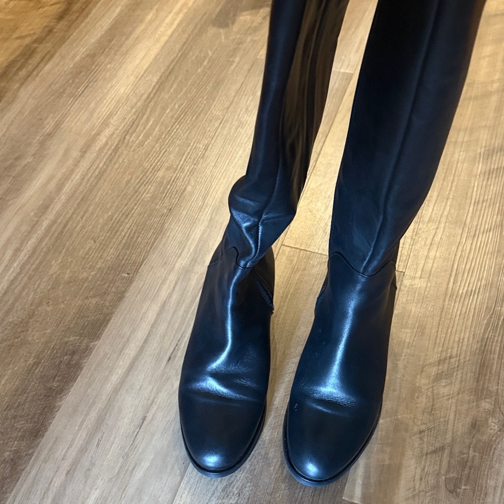 Local European Black Over the Knee Boots